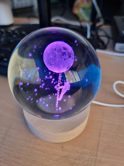 🚀 Lampara esfera de cristal