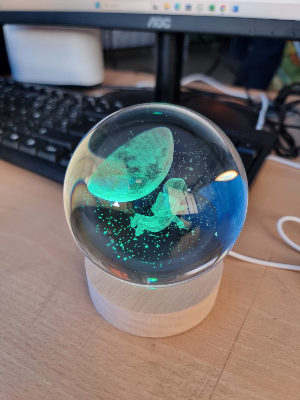 🚀 Lampara esfera de cristal